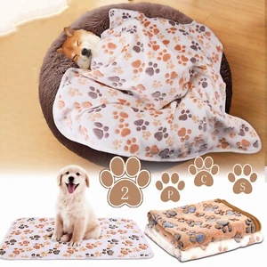 2PCS Pet Mat Dog Cat Pad Cushion Blanket Winter Warmer Sleeping Soft Warm Mat US - Picture 1 of 18