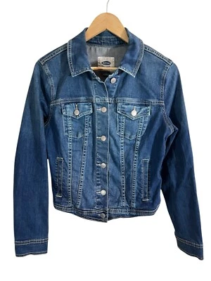 Chaqueta vaquera con elástico Old Navy para niñas - talla mediana Foto 1 de 4