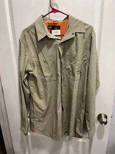 New Walls Men's Allan UPF 50+ Work Shirt tan pearl snap medium long sleeve - Picture 1 of 8