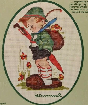 ¡VINTAGE! Auténticos diseños de Hummel en punto de cruz contado de Paragon Needlecraft Foto 1 de 3