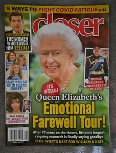Closer Magazine July 12, 2021 Queen Elizabeth Emotional Farewell Tour Issue - Picture 1 of 1