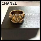 Chanel Ring Here Mark Gold Vintage With Box Us6.5 #33
