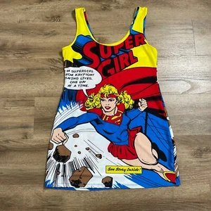 DC COMICS Supergirl Nachtwäsche Kleid Gr. L Nachthemd Bodycon Comic Print - Bild 1 von 11