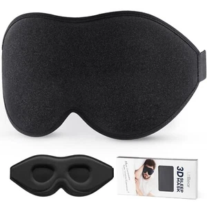 LitBear Sleep Mask for Side Sleeper Women Men, Eye Mask for Sleeping Light Block - Picture 1 of 1
