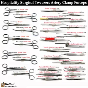 Chirurgische Baumwolle Verbandpinzette Zahn Hämostatische Arterie Gewebeklemme Pinzette - Bild 1 von 29