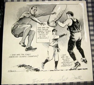 Arte ilustrado original de 1930 Krenz béisbol NEA ""Do You Know"" dibujos animados deportivos - Imagen 1 de 7