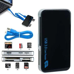 USB 3.0 Memory Card Reader Adapter 5GBPS Fit For CF/TF/SD/Micro SD/XD/M2/MS Card - Picture 1 of 12