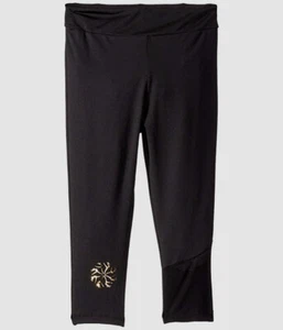 $36 Flo Dancewear Girl's Black Stretch Dance Active Capri Leggings Pants Size 12 - Picture 1 of 1
