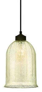 One Light Mini Indoor Pendant Oil Rubbed Bronze Finish with Antique Mirror Glass - Picture 1 of 5