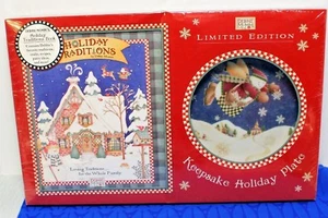 Debbie Mumm Christmas Holiday Traditions Book Limited Edition Keepsake Plate NEW - Bild 1 von 6