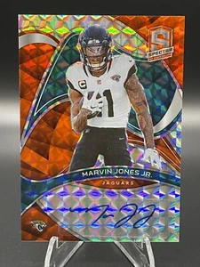 2022 Panini Spectra Neon Orange Prizm Autograph 10/10 Marvin Jones Jr Jaguars - Picture 1 of 2