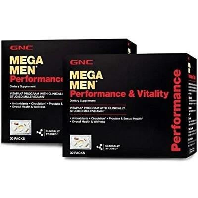 GNC Mega Men Performance Vitality Vitapak Program - Multivitamínico diario - Doble Foto 1 de 4