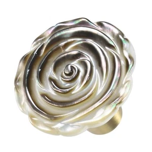 2pcs Antique Rose Flower Cabinet Dresser Knob Set with Screws Vintage Sea She... - Picture 1 of 5