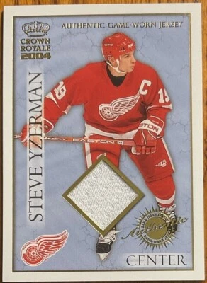 2003-04 Pacific Crown Royale Jerseys Steve Yzerman #9 #’d 374/400 - Image 1 of 2