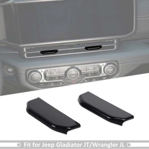 Gloss Black Air Vent Adjust Louvers Button Cover Bezels For Wrangler Jl Jt 2024+ - Picture 1 of 12