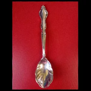 Vtg INTERNATIONAL DEEP SILVER Wakefield Shell Sugar Spoon Scalloped Silver Plate - Picture 1 of 4