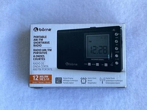 Borne SW 1-10 12 Band Portable AM/FM Shortwave Radio Alarm Tested Works NIB - Picture 1 of 7