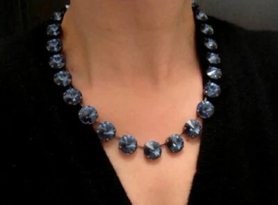 Gargantilla Tenis Denim Azul Rivoli Anna Wintour Antigua Cobre Foto 1 de 4