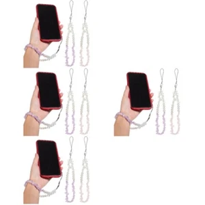 Zestaw 4 łańcuszek na telefon komórkowy bransoletka kryształowy telefon łańcuszek telefoniczny - Zdjęcie 1 z 12