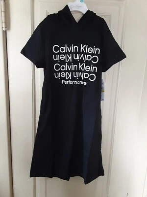 Vestido con Capucha Calvin Klein Performance Niñas Talla Mediana (8-10) NUEVO CON ETIQUETAS Foto 1 de 2