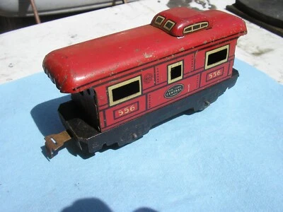Marx train NYC 556 Caboose 4 Wheel Riveted Tab Slot Coupler New York Central - Image 1 of 4