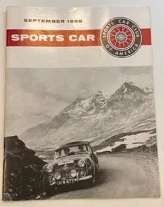 Sports Car Club of America Magazine SCCA September 1958 - VERY GOOD CONDITION - Picture 1 of 1