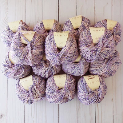 Rowan Cotton Braid Yarn~Lot of 14~362 Purple~Cotton Linen~Ribbon Yarn~Vintage - Image 1 of 4