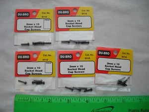 SALE! Lot of 5 Du-Bro 2113, 2mm x 10 Socket Head Cap Screws, Black, R/C Airplane - Bild 1 von 3