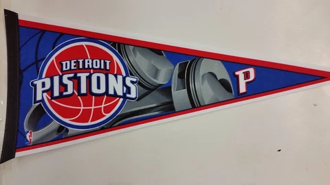 NBA Detroit Pistons 12" x 30" Pennant, NEW Cover