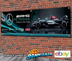 Mercedes Petronas 2024 F1 Team Banner for Garage, Workshop, Showroom etc, Lewis - Picture 1 of 2