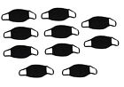 10 PACK Face Mask Nose Mouth Cover Adjustable Reusable Washable Fabric BLACK