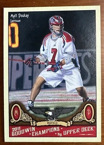2011 Upper Deck Goodwin Champions Matt Poskay #137 Lacrosse UV - Bild 1 von 2