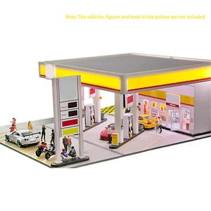 1:64 LED Assemble Diorama Model Car Parking Garage and Coating Convenience stock - Picture 1 of 12
