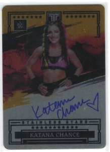 Katana Chance 2023 Impeccable WWE Stainless Stars Autographs Gold #ST-KTC 6/10 - Picture 1 of 2