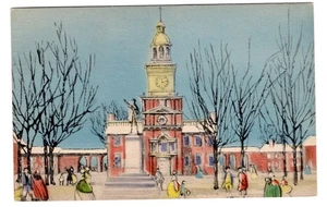 #835 States Ratify Constitution 1938 FDC Serviced Postcard Independence Hall - Picture 1 of 2