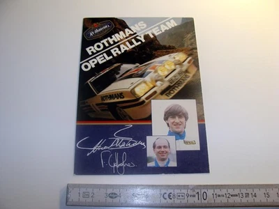 Orig. card Rothmans Opel Manta 400 Rally Team 1983 Henri Toivonen Fred Gallagher - Bild 1 von 2