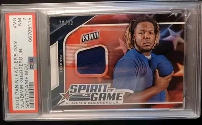 Vladimir Guerrero Jr Rookie RC 2019 Panini Fathers Day Sweet Patch /99 PSA 👀🤯✅ - Image 1 of 4