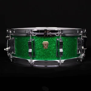 Ludwig 5" x 14" Classic Maple Snare Drum, Green Sparkle - Picture 1 of 4