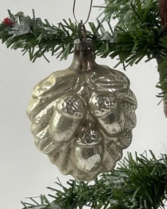 1958/25 1x alter Weihnachtsschmuck Christbaumschmuck Formteil Eicheln Blatt - Bild 1 von 5