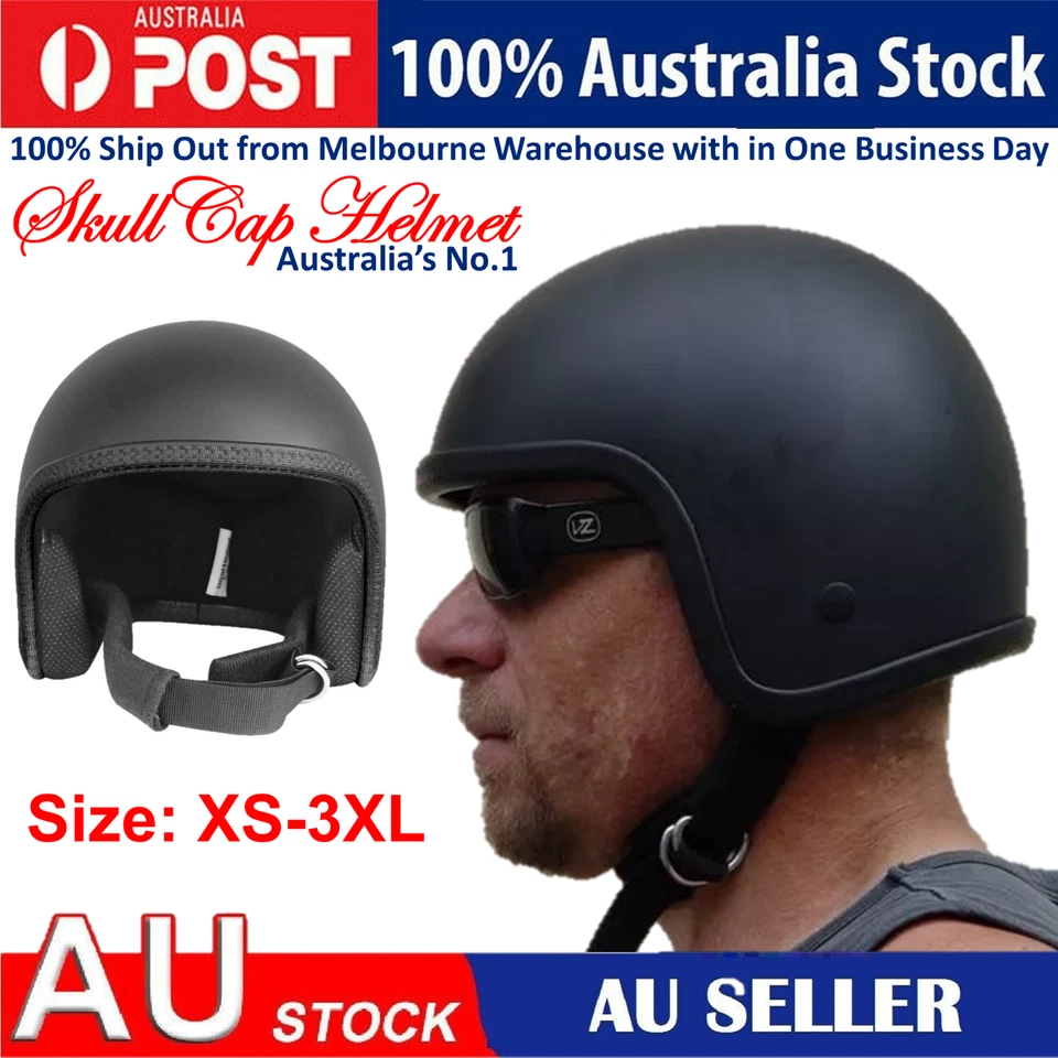 The Lowest Profile SkullCap Cannonball Novelty Crash Motorcycle Motorbike Helmet - image 1 of 4