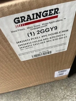 Grainger - Cartridge Air Filter - 24x24x12 - Steel - Double Header - 2GGY9 - Image 1 of 4