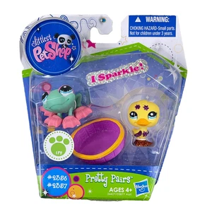 Littlest Pet Shop belle coppie LPS #2356 & #2357 rana e anatra RARO - Foto 1 di 5