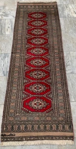 Vintage Afghan Runner,Kitchen Runner,Bokhara Runner,Hand Knotted Runner,2x6 ft - Picture 1 of 8