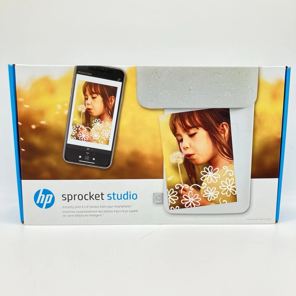 HP Sprocket Studio Digital Bluetooth Laser Photo Printer 4x6" Pictures (3MP72A) - Image 1 of 4