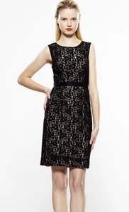 Vestido BCBG Maxazria Negro Alicia Encaje Sin Mangas Talla 2 - Imagen 1 de 4