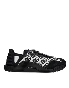 Dolce&Gabbana NS1 Men Black Sneakes Nylon Logo Print Casual Trainer Shoes EUR 41 - Picture 1 of 8
