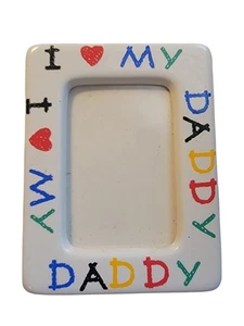 Vintage I Love My Daddy Buntstift Bilderrahmen Magnet - Bild 1 von 6