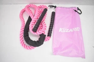 Kuzard Skipping Jump Rope Pink Heavy Duty Exercise Training Cord Knotted - Picture 1 of 5