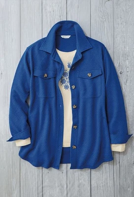 Jaqueta Camisa Coldwater Creek Soft Impressions 4 cores disponíveis - Imagem 1 de 4