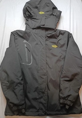 Wantdo Mens Medium Waterproof Ski Snowboard Jacket Hooded Winter Coat Lined Blac - Image 1 of 4